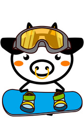 スノーボードの動物シリーズ