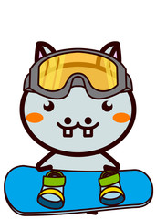 スノーボードの動物シリーズ