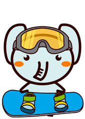スノーボードの動物シリーズ