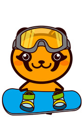 スノーボードの動物シリーズ