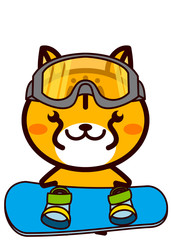 スノーボードの動物シリーズ