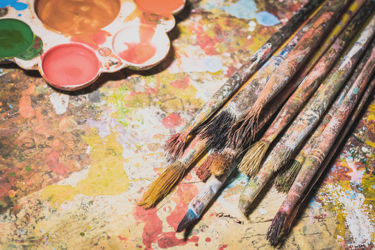 old paintbrushes