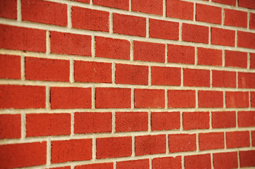 red brick wall perspective