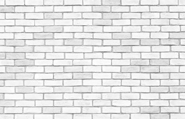 White brick wall texture and seamless background