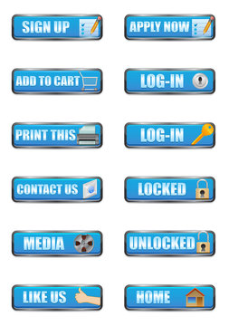 Web interface vector button icon image