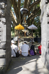 People praying at Tirta Empul holy water temple Bali ,Indonesia.