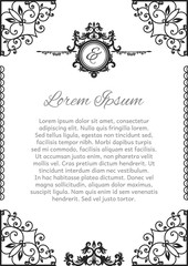 vintage background frame design black vector