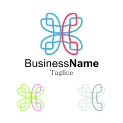 Naklejka premium call vector logo icon