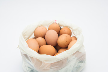 Eggs in plastic bag