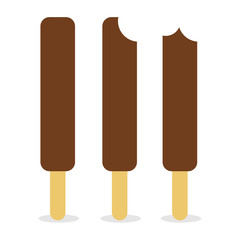 Ice cream stick chocolate set