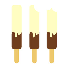 Ice cream stick chocolate set