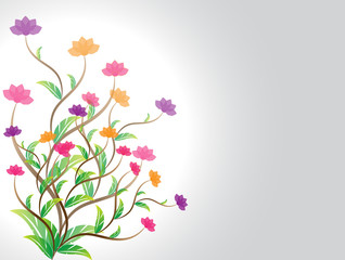 Fototapeta premium Flower on grey background