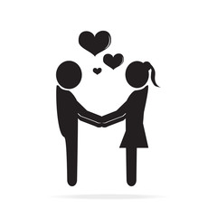 Couple symbol, Marry me illustration
