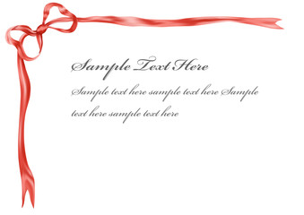 レッドの飾りリボン