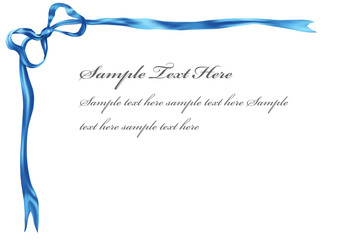 ダークブルーの飾りリボン