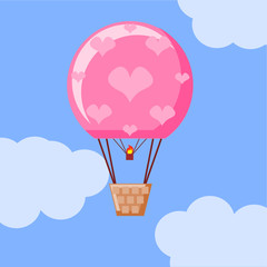 Hot air balloon in the sky 