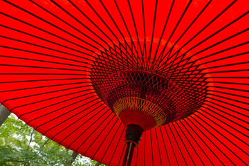 Japanese red umbrella
