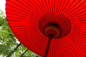 Traditional japanese red umbrella