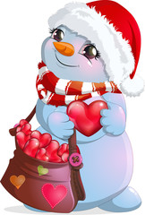 little snowman postman