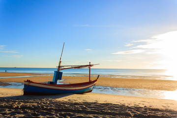 fishing boat on beach