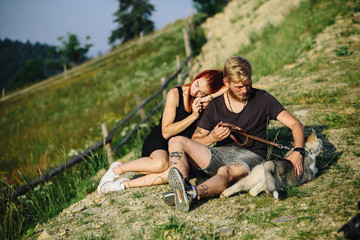 Photo of a couple in the mountains