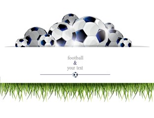 football print with black and white balls