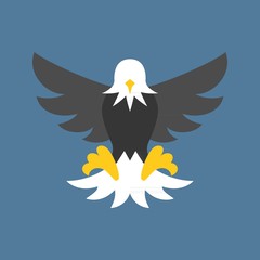 Vector eagle icon, flat design