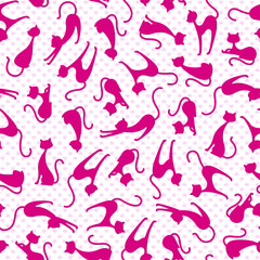 可愛いネコをパターンに