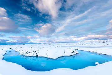 Winter landscape in Iceland - obrazy, fototapety, plakaty