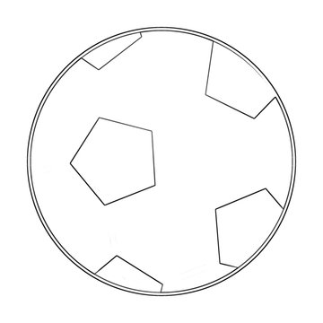 Illustration: Coloring Book Series: Sport Ball: Football. Soccer. Soft thin line. Print it and bring it to Life with Color! Fantastic Outline / Sketch / Line Art Design.     