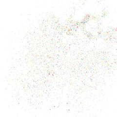 Colorful explosion of confetti.  Colorful grainy texture vector.