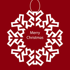 Merry Christmas snowflake holiday background