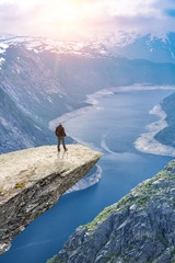 View On Norway Mountain Landscape From Trolltunga