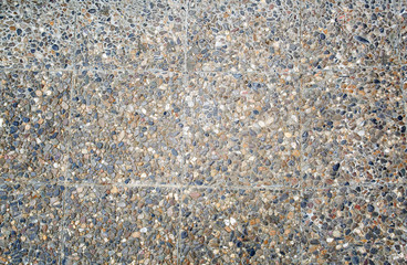 Old stone pavement as a background, top view, horizontal