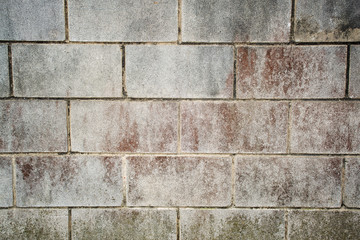 Red, brown dirty brickwall background.