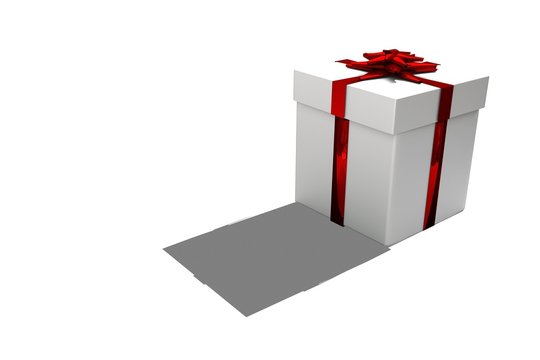 White and red gift box