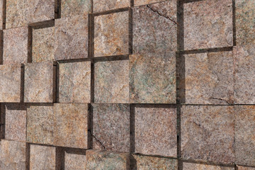 textured stone cubes