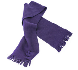 Purple Knit scarf isolated