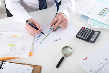 Financial analysis concept