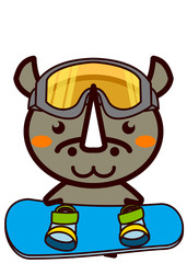 スノーボードの動物シリーズ