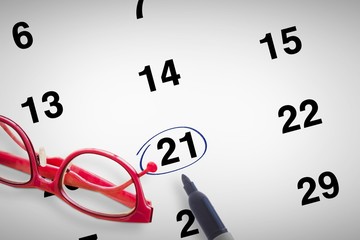 Composite image of reading glasses