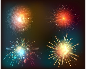 Naklejka premium Firework background