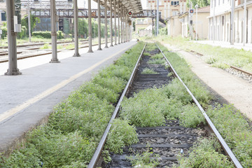 Fototapeta premium Disused Railway Platform at Station