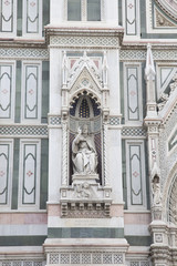 Fototapeta na wymiar Cathedral Church Facade, Florence