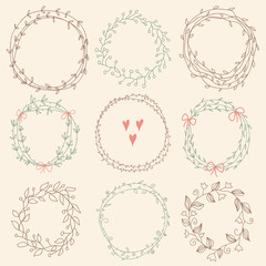 Set of Floral Frames