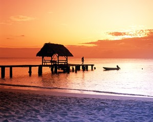 Pigeon Point at sunset, Tobago.