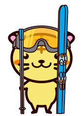 スキーの動物シリーズ