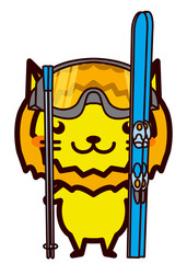 スキーの動物シリーズ