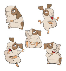 A set of a guinea pigs cartoon