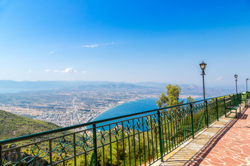 Fototapeta premium Panoramic view of Loutraki, Greece